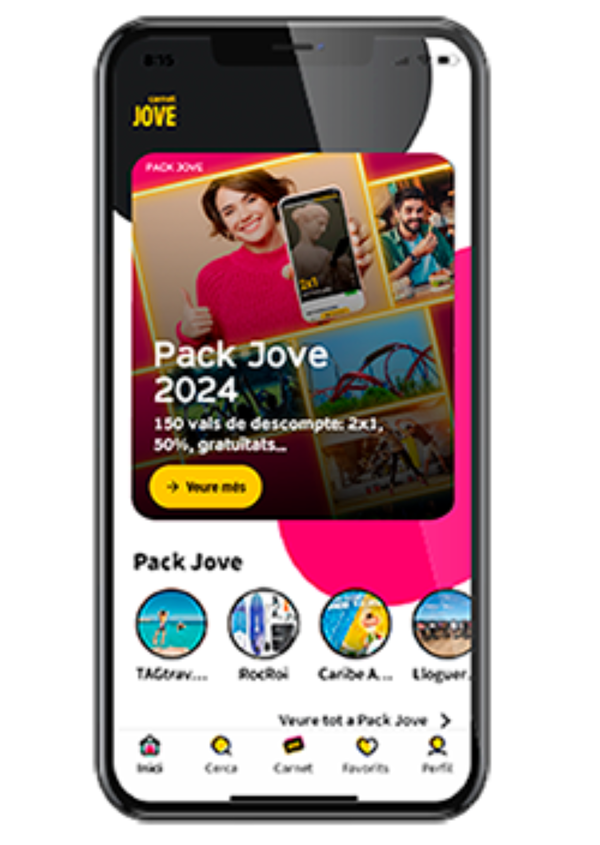 Pack Jove 2024 a l'app del Carnet Jove